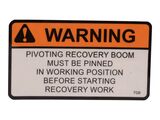 7330000708 DECAL WARNING (PIVOTING BOOM)