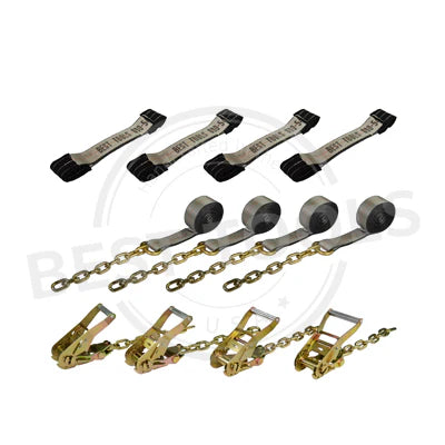 BT8PT14C-GR 8-Point Car Carrier Tie Down Kit