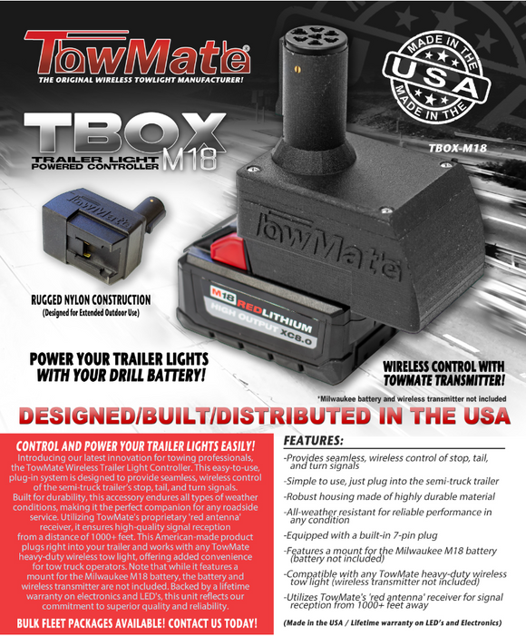 TM-TBOX-M18 TRAILER LIGHT CONTROLLER