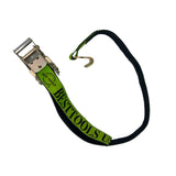 RTDFH205G 2''x5' Underlift Tie Down Strap w/ Protection Sleeve Flat Hook