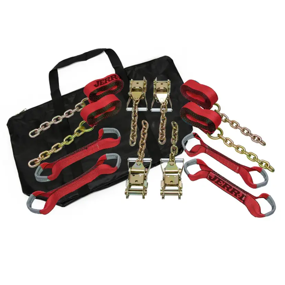 70054184 JD BRAND, 8 Point TIE DOWN KIT W/ 14' STRAPS & CHAIN