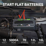 LOKITHOR J5000 PRO LiFePO4 Jump Starter 5000A with 100W Two-Way Fast Charging for 12.0L Gas / 10.0L Diesel