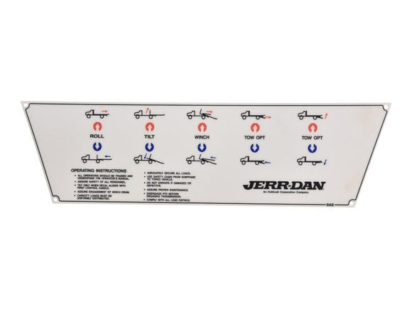 7330000648 JERR-DAN DECAL CNTRL PANEL 5 BANK IRL L