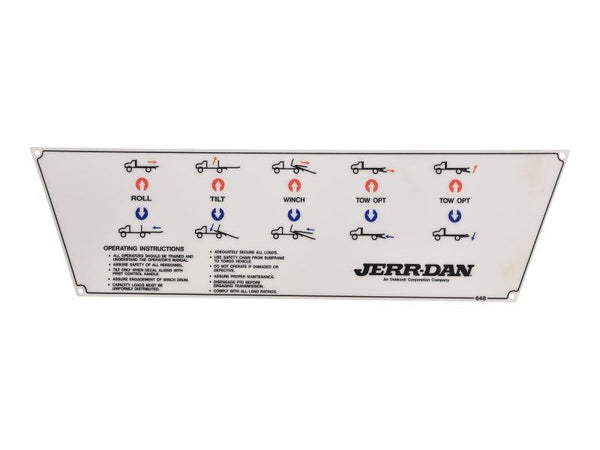 7330000648 JERR-DAN DECAL CNTRL PANEL 5 BANK IRL L – Truck