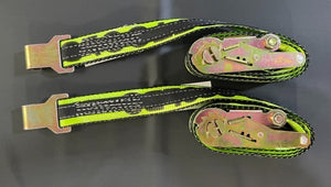 2''x5' Underlift Tie Down Strap w/ Protection Sleeve Flat Hook (Sold in Pairs)