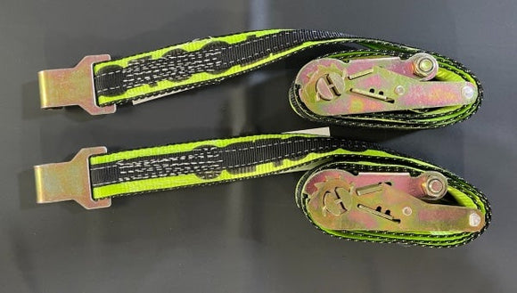 2''x5' Underlift Tie Down Strap w/ Protection Sleeve Flat Hook (Sold in Pairs)