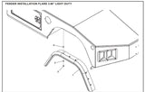 7415000036 FENDER FLARE 3.50 PLASTIC W/O