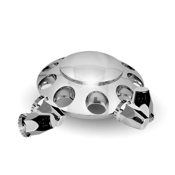 THUB-FRP33PO Trux CHROME push on ABS PLASTIC FRONT AXLE COVER KIT