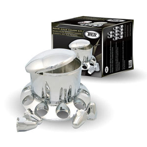 THUB-RP33 Trux Chrome Plastic ABS Rear Hub Cover with Removable Hubcap