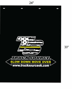 Truck Source Slow Down Move Over Mud Flaps 24"x30" Sold Individually