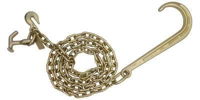 GRADE 70 V Chain with 8 inch J Hooks, Mini J Hooks, Grab Hooks, and Pear  Link